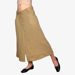 Tan vintage maxi skirt lightweight - size medium